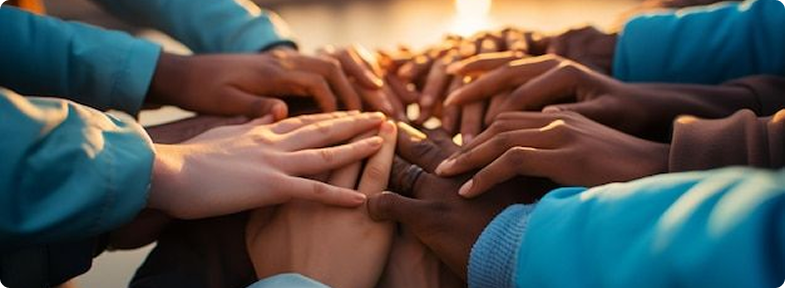 Working together team work concept with hands united together _ Premium AI-generated image 1